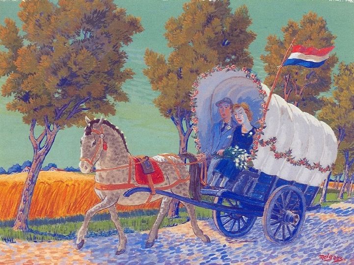 A Farmer's Wedding by Hendrik Johan 'Henk' Melgers